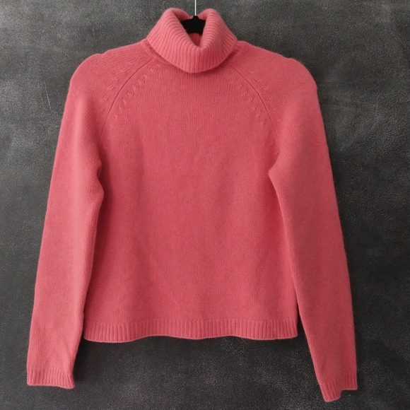 Ann Taylor Sweaters - ANN TAYLOR | Pink Cashmere Turtleneck Sweater